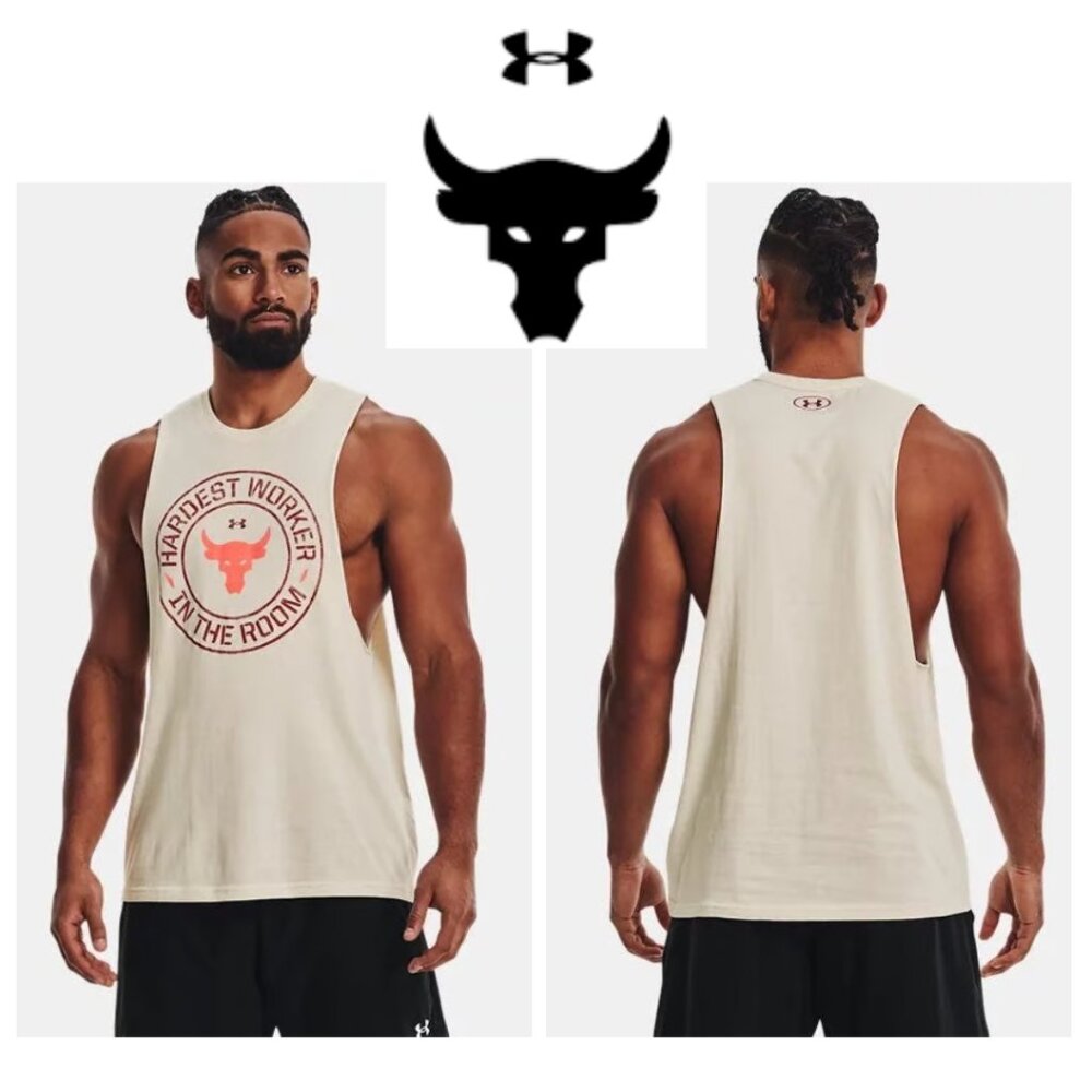 The Rock X Under Armour Hardest Worker in the Room Muscle Tank (Size S)